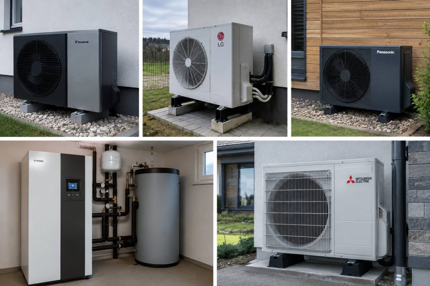 Pompy ciepła Daikin, LG, Panasonic, NIBE, Mitsubishi Electric